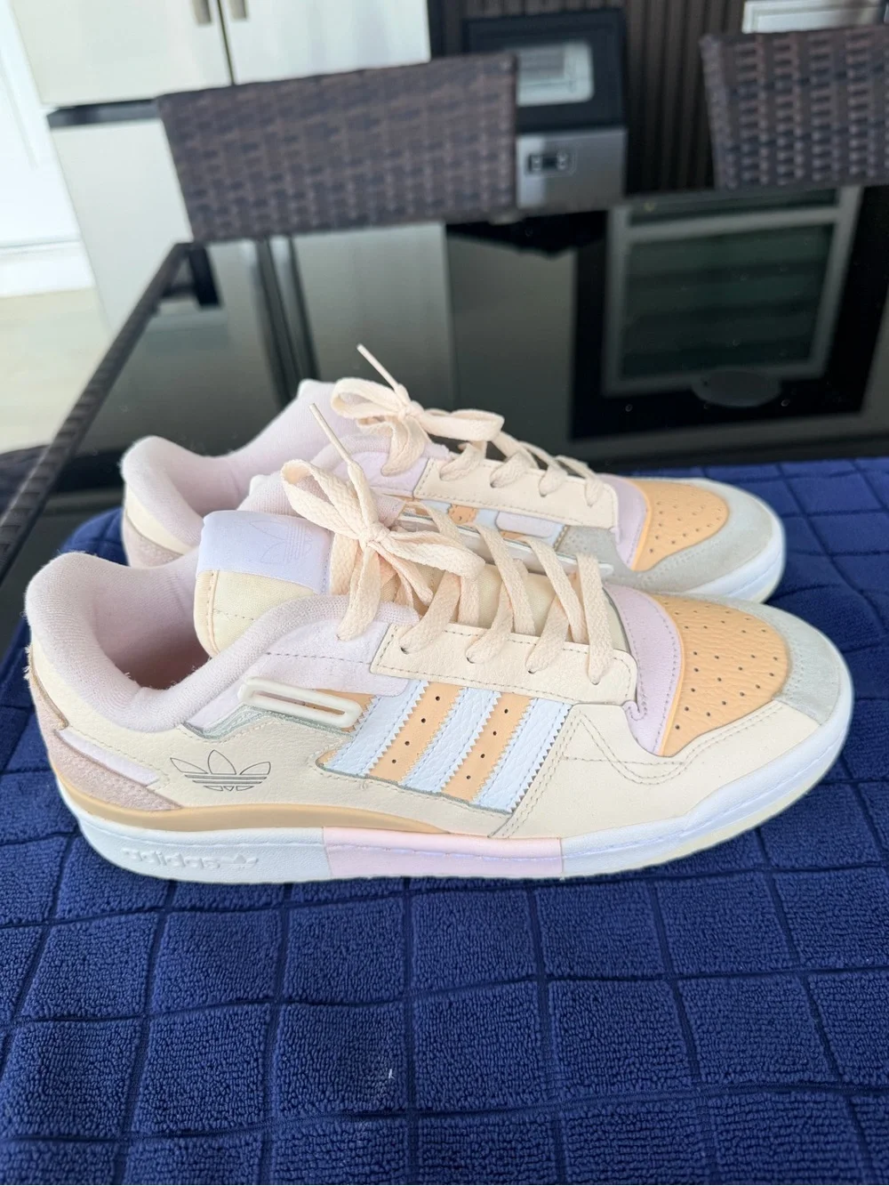 adidas Women's Peach & Cream Low-Top Sneakers